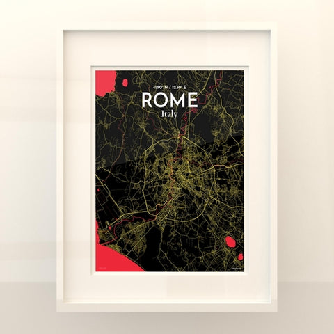 Rome City Map Poster – Detailed Art Print of Rome Italy, Italian City Map Art for Home Decor, Office Decor, and Unique Gifts