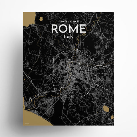 Rome City Map Poster – Detailed Art Print of Rome Italy, Italian City Map Art for Home Decor, Office Decor, and Unique Gifts