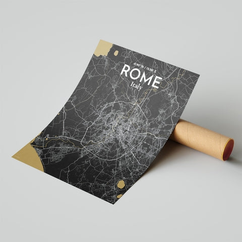 Rome City Map Poster – Detailed Art Print of Rome Italy, Italian City Map Art for Home Decor, Office Decor, and Unique Gifts