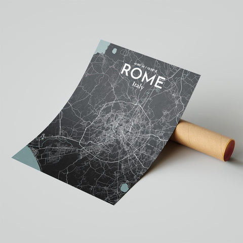 Rome City Map Poster – Detailed Art Print of Rome Italy, Italian City Map Art for Home Decor, Office Decor, and Unique Gifts