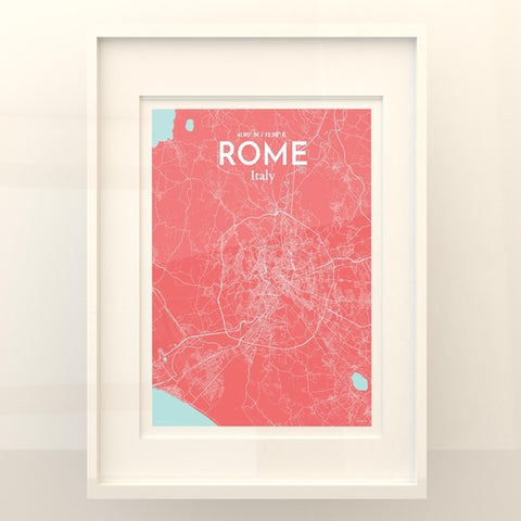 Rome City Map Poster – Detailed Art Print of Rome Italy, Italian City Map Art for Home Decor, Office Decor, and Unique Gifts