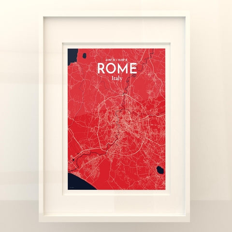 Rome City Map Poster – Detailed Art Print of Rome Italy, Italian City Map Art for Home Decor, Office Decor, and Unique Gifts