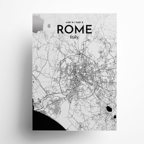 Rome City Map Poster – Detailed Art Print of Rome Italy, Italian City Map Art for Home Decor, Office Decor, and Unique Gifts