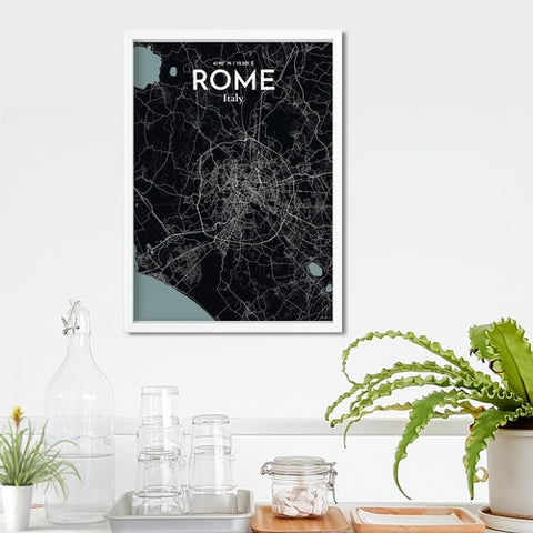 Rome City Map Poster – Detailed Art Print of Rome Italy, Italian City Map Art for Home Decor, Office Decor, and Unique Gifts