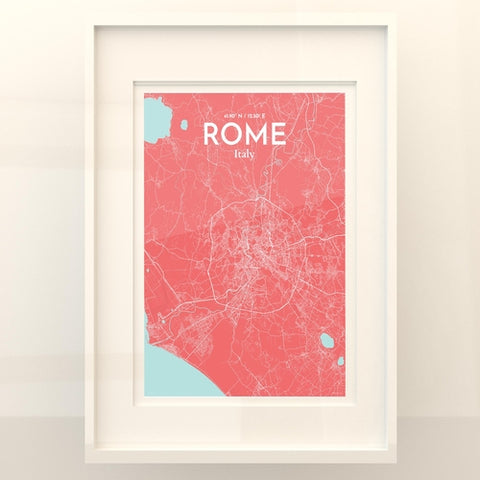 Rome City Map Poster – Detailed Art Print of Rome Italy, Italian City Map Art for Home Decor, Office Decor, and Unique Gifts