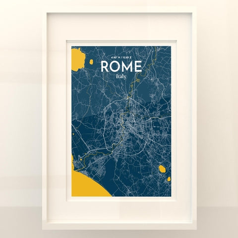 Rome City Map Poster – Detailed Art Print of Rome Italy, Italian City Map Art for Home Decor, Office Decor, and Unique Gifts