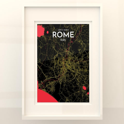 Rome City Map Poster – Detailed Art Print of Rome Italy, Italian City Map Art for Home Decor, Office Decor, and Unique Gifts