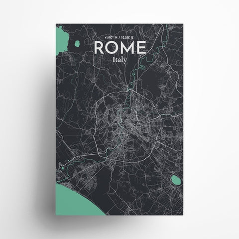 Rome City Map Poster – Detailed Art Print of Rome Italy, Italian City Map Art for Home Decor, Office Decor, and Unique Gifts