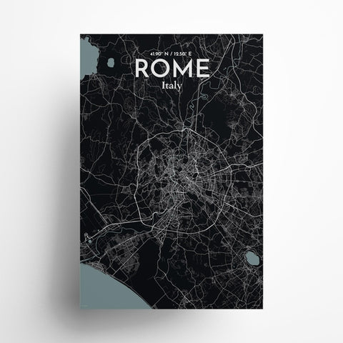 Rome City Map Poster – Detailed Art Print of Rome Italy, Italian City Map Art for Home Decor, Office Decor, and Unique Gifts