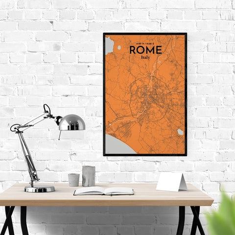 Rome City Map Poster – Detailed Art Print of Rome Italy, Italian City Map Art for Home Decor, Office Decor, and Unique Gifts