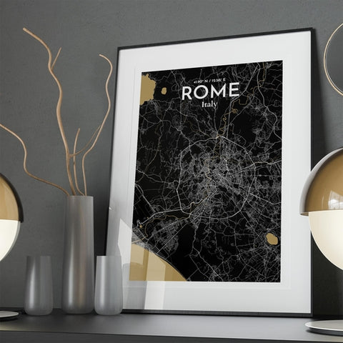 Rome City Map Poster – Detailed Art Print of Rome Italy, Italian City Map Art for Home Decor, Office Decor, and Unique Gifts