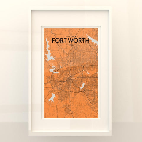 Fort Worth City Map Poster – Detailed Art Print of Fort Worth, Texas for Home Decor, Office Decor, Travel Art, and Unique Gifts