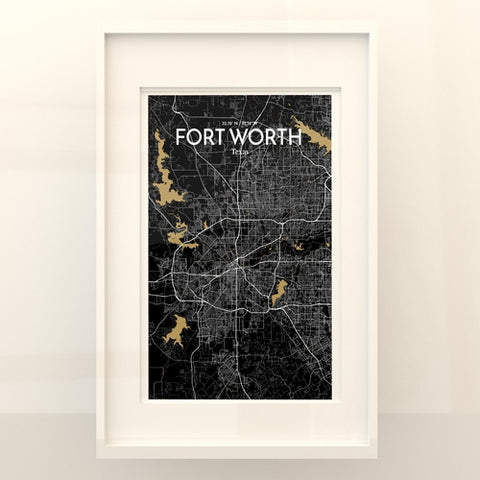 Fort Worth City Map Poster – Detailed Art Print of Fort Worth, Texas for Home Decor, Office Decor, Travel Art, and Unique Gifts