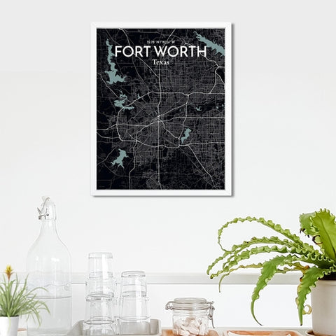 Fort Worth City Map Poster – Detailed Art Print of Fort Worth, Texas for Home Decor, Office Decor, Travel Art, and Unique Gifts