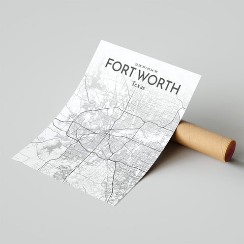 Fort Worth City Map Poster – Detailed Art Print of Fort Worth, Texas for Home Decor, Office Decor, Travel Art, and Unique Gifts