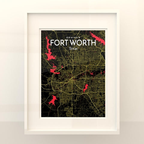 Fort Worth City Map Poster – Detailed Art Print of Fort Worth, Texas for Home Decor, Office Decor, Travel Art, and Unique Gifts