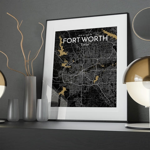 Fort Worth City Map Poster – Detailed Art Print of Fort Worth, Texas for Home Decor, Office Decor, Travel Art, and Unique Gifts