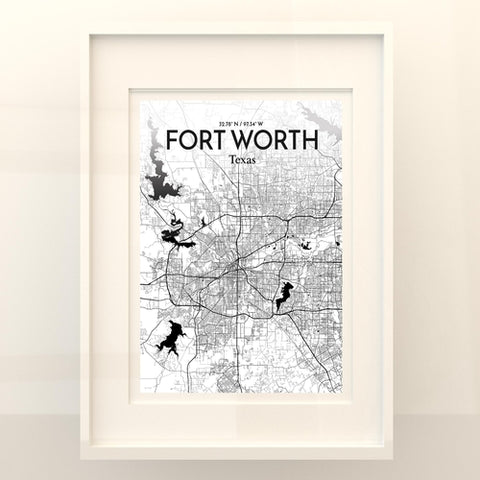 Fort Worth City Map Poster – Detailed Art Print of Fort Worth, Texas for Home Decor, Office Decor, Travel Art, and Unique Gifts