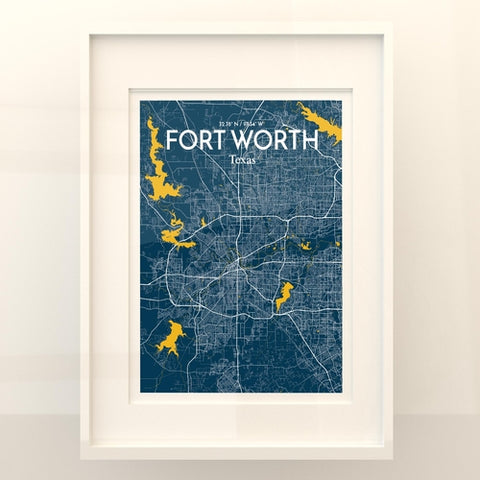 Fort Worth City Map Poster – Detailed Art Print of Fort Worth, Texas for Home Decor, Office Decor, Travel Art, and Unique Gifts