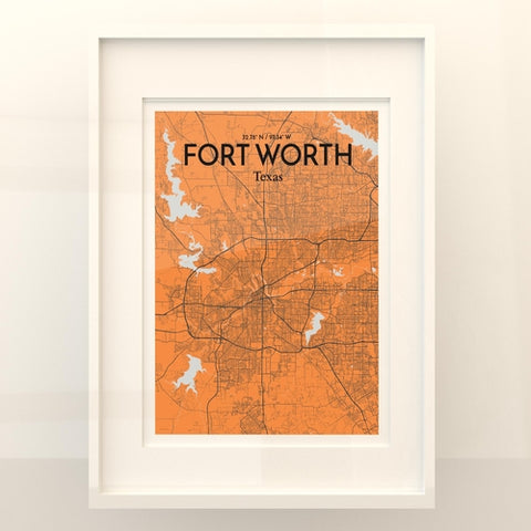 Fort Worth City Map Poster – Detailed Art Print of Fort Worth, Texas for Home Decor, Office Decor, Travel Art, and Unique Gifts