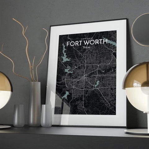 Fort Worth City Map Poster – Detailed Art Print of Fort Worth, Texas for Home Decor, Office Decor, Travel Art, and Unique Gifts