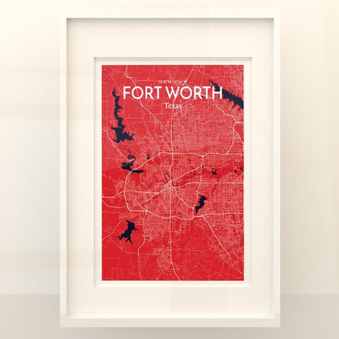 Fort Worth City Map Poster – Detailed Art Print of Fort Worth, Texas for Home Decor, Office Decor, Travel Art, and Unique Gifts