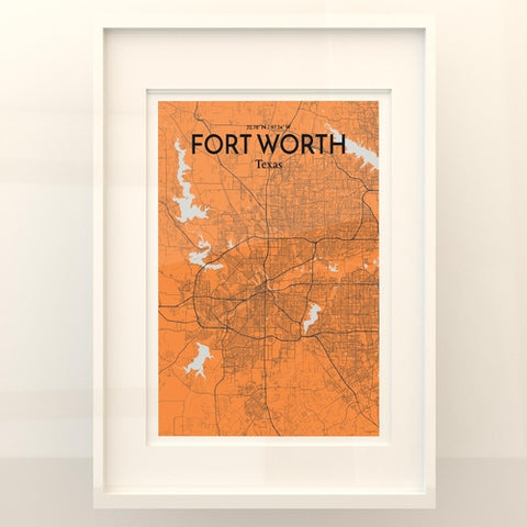 Fort Worth City Map Poster – Detailed Art Print of Fort Worth, Texas for Home Decor, Office Decor, Travel Art, and Unique Gifts