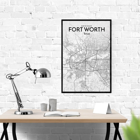 Fort Worth City Map Poster – Detailed Art Print of Fort Worth, Texas for Home Decor, Office Decor, Travel Art, and Unique Gifts