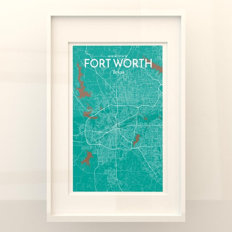 Fort Worth City Map Poster – Detailed Art Print of Fort Worth, Texas for Home Decor, Office Decor, Travel Art, and Unique Gifts