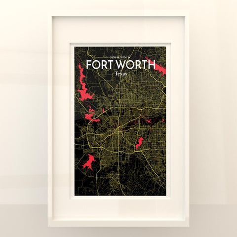 Fort Worth City Map Poster – Detailed Art Print of Fort Worth, Texas for Home Decor, Office Decor, Travel Art, and Unique Gifts