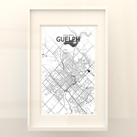 Guelph City Map Poster – Detailed Art Print of Guelph, Ontario Canada Map Art for Home Decor, Office Decor, and Unique Gifts