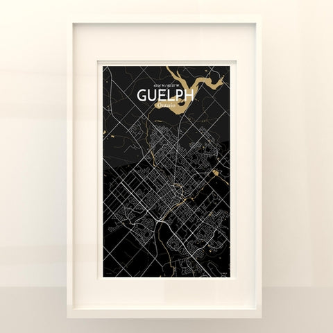 Guelph City Map Poster – Detailed Art Print of Guelph, Ontario Canada Map Art for Home Decor, Office Decor, and Unique Gifts