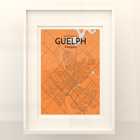 Guelph City Map Poster – Detailed Art Print of Guelph, Ontario Canada Map Art for Home Decor, Office Decor, and Unique Gifts