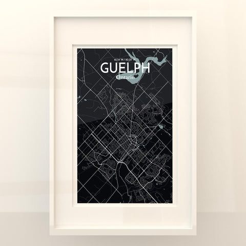 Guelph City Map Poster – Detailed Art Print of Guelph, Ontario Canada Map Art for Home Decor, Office Decor, and Unique Gifts