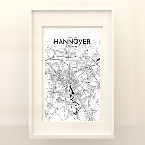 Hannover City Map Poster – Detailed Art Print of Hannover, Germany for Home Decor, Office Decor, Travel Art, and Unique Gifts