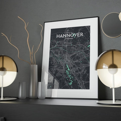 Hannover City Map Poster – Detailed Art Print of Hannover, Germany for Home Decor, Office Decor, Travel Art, and Unique Gifts