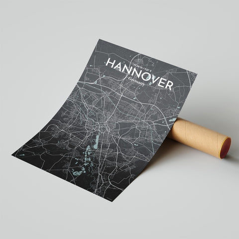 Hannover City Map Poster – Detailed Art Print of Hannover, Germany for Home Decor, Office Decor, Travel Art, and Unique Gifts