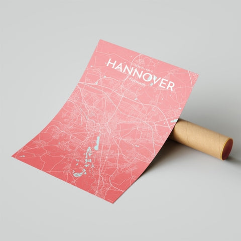 Hannover City Map Poster – Detailed Art Print of Hannover, Germany for Home Decor, Office Decor, Travel Art, and Unique Gifts