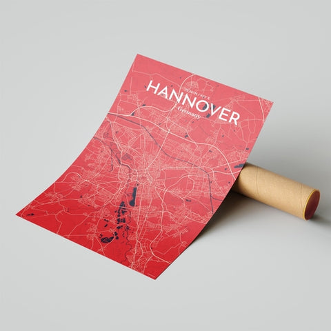 Hannover City Map Poster – Detailed Art Print of Hannover, Germany for Home Decor, Office Decor, Travel Art, and Unique Gifts