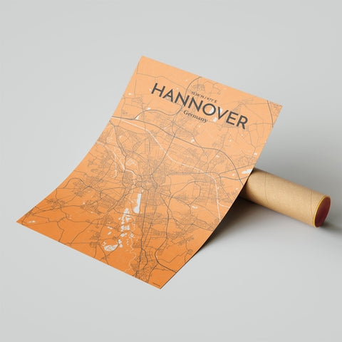 Hannover City Map Poster – Detailed Art Print of Hannover, Germany for Home Decor, Office Decor, Travel Art, and Unique Gifts