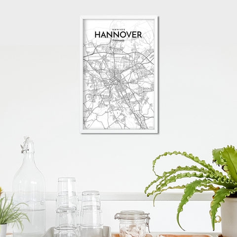 Hannover City Map Poster – Detailed Art Print of Hannover, Germany for Home Decor, Office Decor, Travel Art, and Unique Gifts