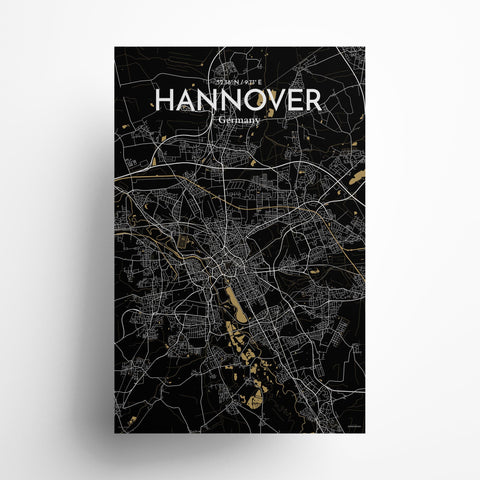 Hannover City Map Poster – Detailed Art Print of Hannover, Germany for Home Decor, Office Decor, Travel Art, and Unique Gifts