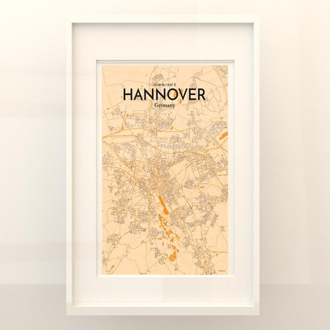 Hannover City Map Poster – Detailed Art Print of Hannover, Germany for Home Decor, Office Decor, Travel Art, and Unique Gifts