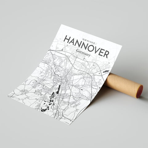 Hannover City Map Poster – Detailed Art Print of Hannover, Germany for Home Decor, Office Decor, Travel Art, and Unique Gifts