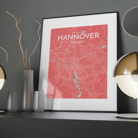 Hannover City Map Poster – Detailed Art Print of Hannover, Germany for Home Decor, Office Decor, Travel Art, and Unique Gifts