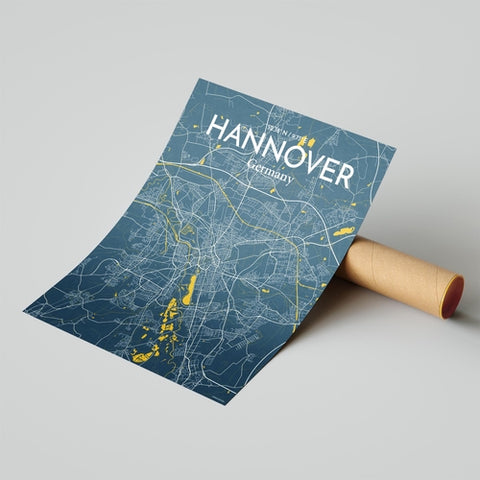 Hannover City Map Poster – Detailed Art Print of Hannover, Germany for Home Decor, Office Decor, Travel Art, and Unique Gifts