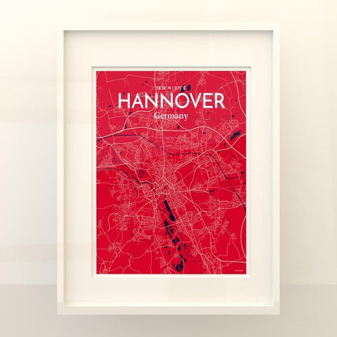 Hannover City Map Poster – Detailed Art Print of Hannover, Germany for Home Decor, Office Decor, Travel Art, and Unique Gifts