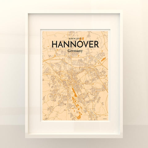 Hannover City Map Poster – Detailed Art Print of Hannover, Germany for Home Decor, Office Decor, Travel Art, and Unique Gifts