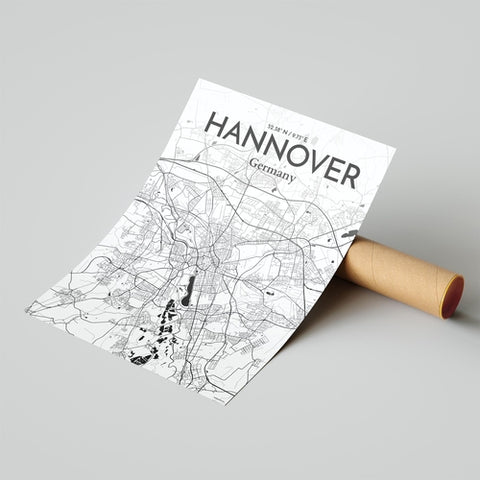 Hannover City Map Poster – Detailed Art Print of Hannover, Germany for Home Decor, Office Decor, Travel Art, and Unique Gifts