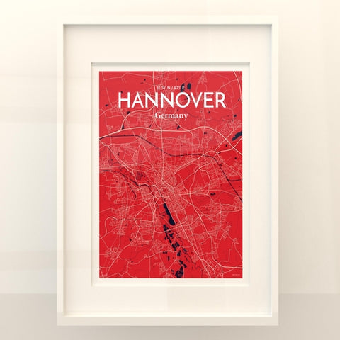 Hannover City Map Poster – Detailed Art Print of Hannover, Germany for Home Decor, Office Decor, Travel Art, and Unique Gifts